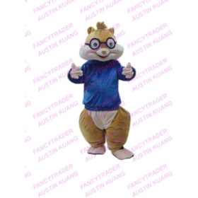 New Arrival Simon Mascot Costume Alvin and the Chipmunks Mascot Costume Rato Mascot Costume Christmas Costume frete grátis FT20321