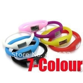 7x mix kolorów plastikowy gumowy zegarek Data Day Hurtownie / color watch / tani zegarek