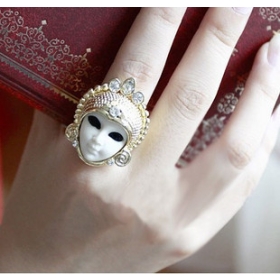 Freeshipping-- Retro Mask Doll Ring ,Fashion Egypt Doll Finger Ring Wholesale ,Jewellery Wholesale