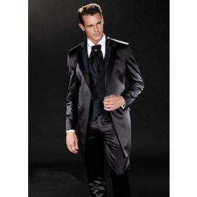 Wholesale cheap men's suits!!Free Shipping!!/Brand new Fashion black business suits,wedding suits/wedding tuxedo &Bridegroom suit/suit include Jacket+Pants+Tie+Vest / any Color Available 0037