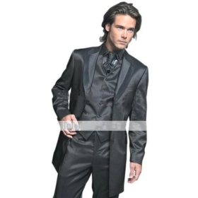 Wholesale cheap men's suits!!Free Shipping!!/Brand new Fashion black business suits,wedding suits/wedding tuxedo &Bridegroom suit/suit include Jacket+Pants+Tie+Vest / any Color Available 5077