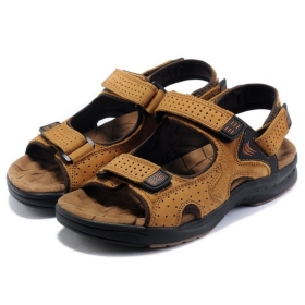 Men's 100% leather brand sandal /slippers 