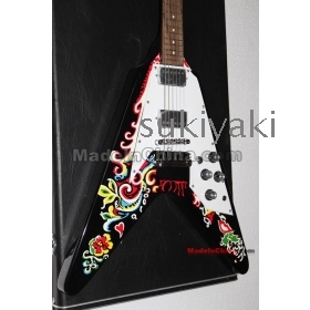 --   Big flower Electric Guitar -   + Bag + strings + strings  - - MIC--54