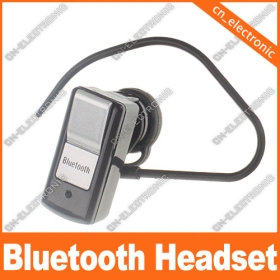 אוזניות הסיטוניים אוזן קרס עיצוב מיני מונו Bluetooth עם המיקרופון W / אריזה קמעונאית - שחור וכסף