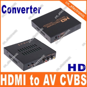 HDMI to Composite AV CVBS R/L Audio HD Video Converter Adapter HDCP