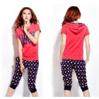 Defend south Korean women's clothing suits summer code with cap set of  guard han edition two pieces clothes       