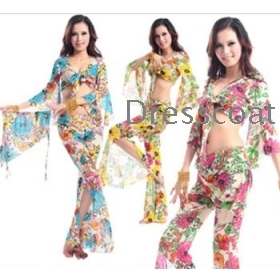 Belly dance suit new practice suit high-end milk silk printing have big yards  fashionable color choose