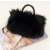 handbag fur bag  Messenger bag handbag shoulder bag white Plush bag black 