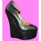 Dropshipping,16cm high heel black genuine leather women's shoes,sexy pumps