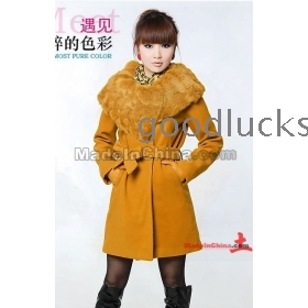 Free shipping 2011 new winter han edition of high-grade  rabbit fur coat NeZi coat from brought female coat and color