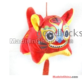 Free shipping Plush toys HuNian send blessing China red auspicious festive little  hang trumpet