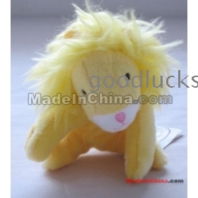 Free shipping Foreign trade export plush toys with the single peach heart  lion of key add-ons     