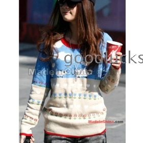free shipping Chame2011 new qiu dong outfit han edition women's lovely sheep wool blended woollen sweater      
