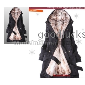 Pelliccia cappotti caldi lungo cappotto formato di spedizione gratuita donne fodera in pelliccia S - XXX ju -18 libero Y0749 di SME e della Cina