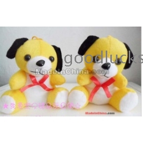 Plush toys small animal figurines 15 cm lovely doll fluffy dog doll add-ons