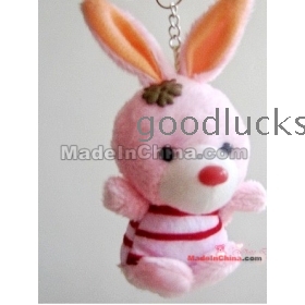Free shipping Super cute little add-ons plush toy doll key chains cartoon bouquet material the rabbit