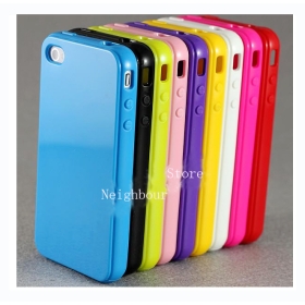 30pcs/lot TPU Soft Phone Cases for i Phone 4/, 7 colors, Whole Hot Sale Free Shipping (NBPCTCM)    