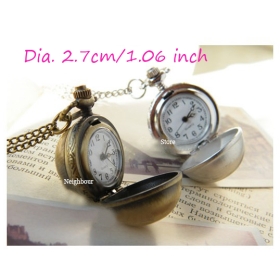 Dia. 2.7cm Lovely gift Round Wire-drawing antique Pocket Watch New Whole Hot Sale (MOQ. 6pcs mixed order) free shipping(NBPWRWD)