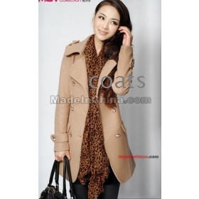 2011 new women's winter clothing select han edition cultivate one's morality double platoon to buckle from wool coat coat have big yards