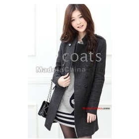 2011 autumn outfit new han edition dust coat women's clothing qiu dong outfit a thick coat double platoon to buckle NeDaYi wool