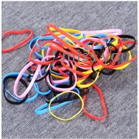 Kleur rubberen band elastische os haar ring haarband elastiek haar ornament 1 zakje 0.007