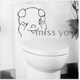 Piękne ozdoby toilet toilet B816 świnia umieścić kij kreskówka