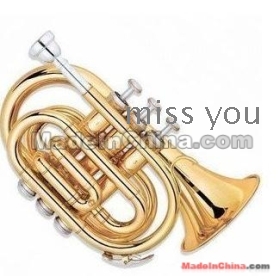 Gratis forsendelse Pocket trompet / pocket trompet hånd nr. / vestlige musikinstrumenter