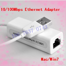 Free Shipping10PCS/lot USB lan  USB to RJ45 adapter USB 2.0 to RJ45 10M/100M Lan Ethernet Adapter For  Win7 XP