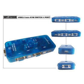 Free Shipping 4 Port KVM Switch Keyboard PS/2 Video Monitor VGA 