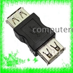 Free Shipping+100pcs/lot USB 2.0 Female TO Female Converter Adapter F/F Coupler Gender 