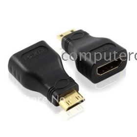 100Pcs/Lot Mini HDMI Stecker auf HDMI Buchse Converter