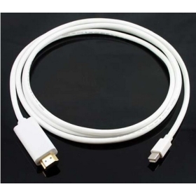 Δωρεάν αποστολή νέων υψηλής ποιότητας 6FT λευκό Mini DisplayPort ΑΣ για προσαρμογέα HDMI καλώδιο από αρσενικό σε αρσενικό επιχρυσωμένο - computercable