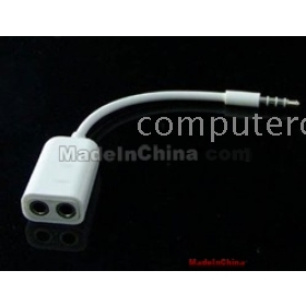 2011 Best Sell 50PCS/LOT Universal 3.5MM Earphone Headset Y Splitter Cable for iG / 3GS / 4G / 