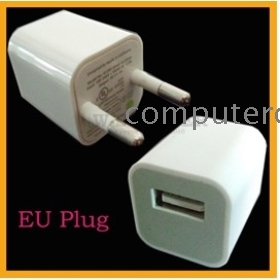1000mA USB Power Adapter/Charger (100~240V/EU Plug) 100PCS/lot FreeShipping 