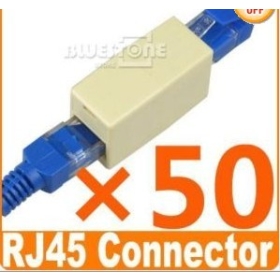 Gratislieferung 50X NEU RJ45 Joiner Extender Koppler-Verbindungsstück RJ-45 Cat 5