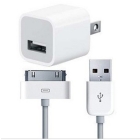 DHLfreeShipping Ultra-Mini USB Power Adapter/Charger with USB Data + Charging Cable for All//ipod /iG/3G/3GS/4G/4GS