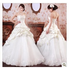 Wedding dress 2011 new luxury all money han edition  marriage gauze 744 wedding dress                      