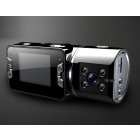 H305 Car DVR Dual Camera 2.0 TFT LCD and 5.0 mega  100 degree wideangle lens + 180 degree rotation Free Shipping