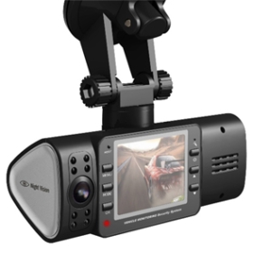 Car NEW DVR AT50 3.0MP CMOS Podwójny Lens Obrót 270 samochodów stopni kamery 2,5 calowy DVR Camera Free Shipping