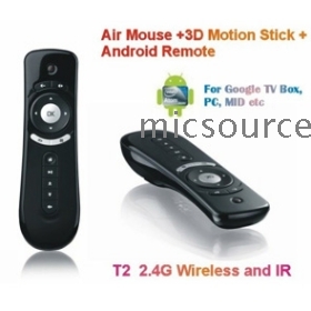 Nuovo Seneor Remote 2.4GHz Fly Air mouse MF100 ( T2 ) Gyro Sensing Mouse Tastiera Wireless per PC Android IPTV scatola Spedizione gratuita