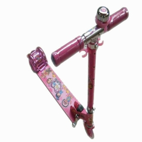 007 red best high quality hot selling children third flash wheel scooter
