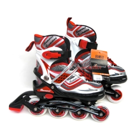 $826 red S-M-L size cheap children adult amusement body building flash skating shoes 