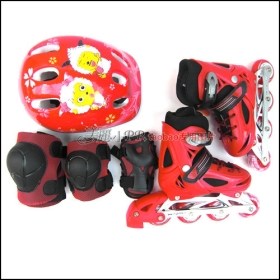 $809 S-M-L red size cheap children adult amusement body building flash skating shoes 