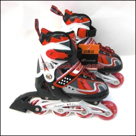 075 S-M-L size cheap children adult amusement body building flash skating shoes 