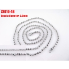 Wholesale - Lobster clasp 3.0mm(0.12 Inch) 316L stainless steel Bead chain beaded necklace 550-850mm 30pcs/lot MIX Jewelry ZX010-4B