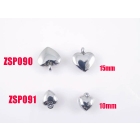 Wholesale 10mm/15mm solid stainless steel heart-shaped pandent pendants necklace accessories jewelry DIY parts ZSP090