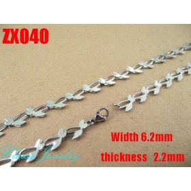 Wholesale -butterfly 21.5Inch-33.2Inch 316L stainless steel cool  adornment chain necklace 20pcs/lot DIY ZX040