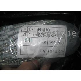 Wholesale - 200pcs 3w/510R metal oxide film resistor,free shipping