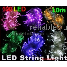 Free shipping LED String Christmas light Christmas tree wedding party light colorful 10m 100pcs led 