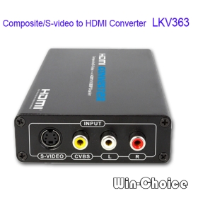 Hot Sales New Composite/S-Video to HDMI Converter for DVD to HDTV connection Quality HDMI Converter AV convertor Free Shipping